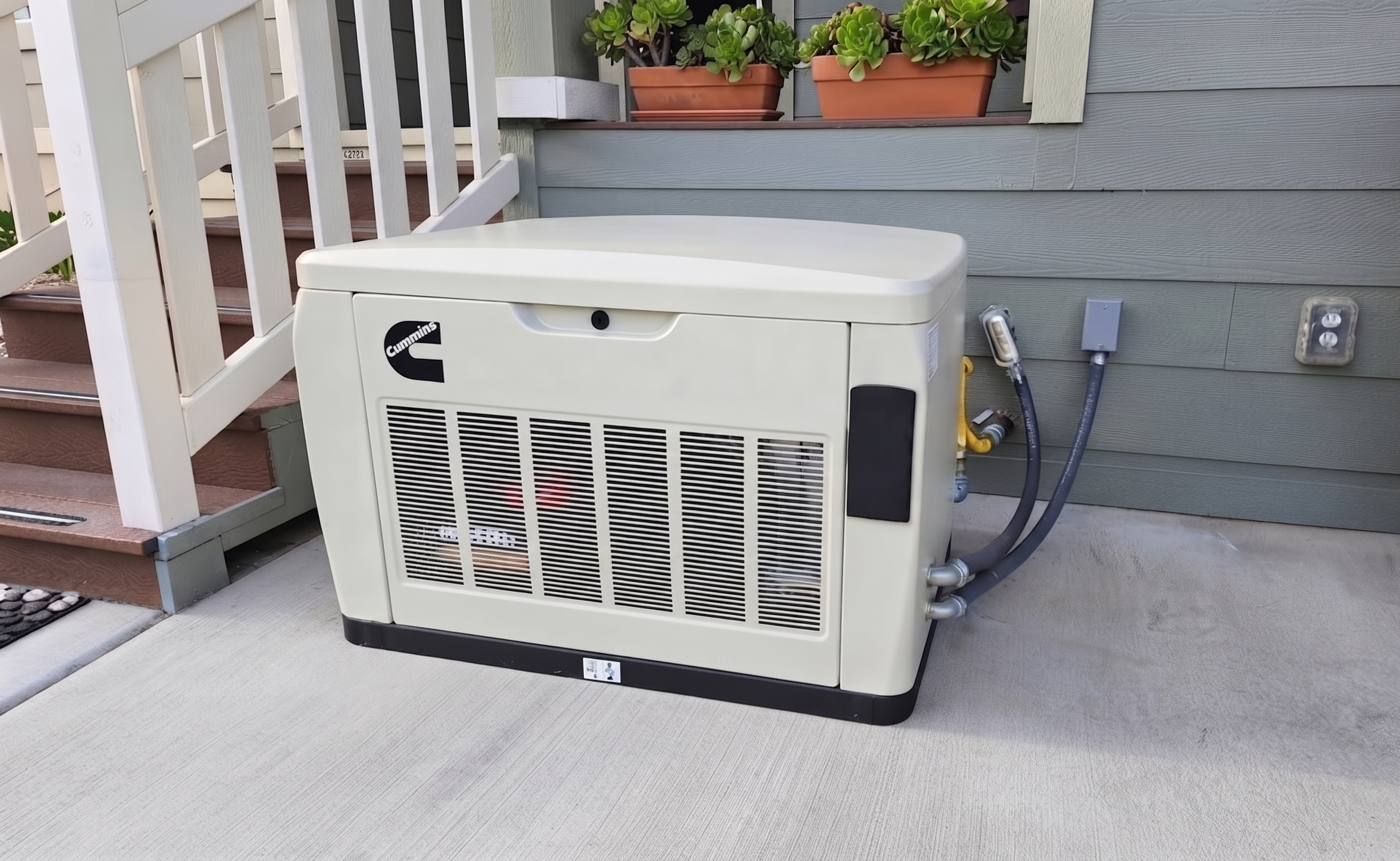 Residential backup generator installation