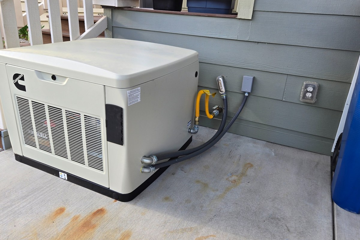 Residential backup generator installation
